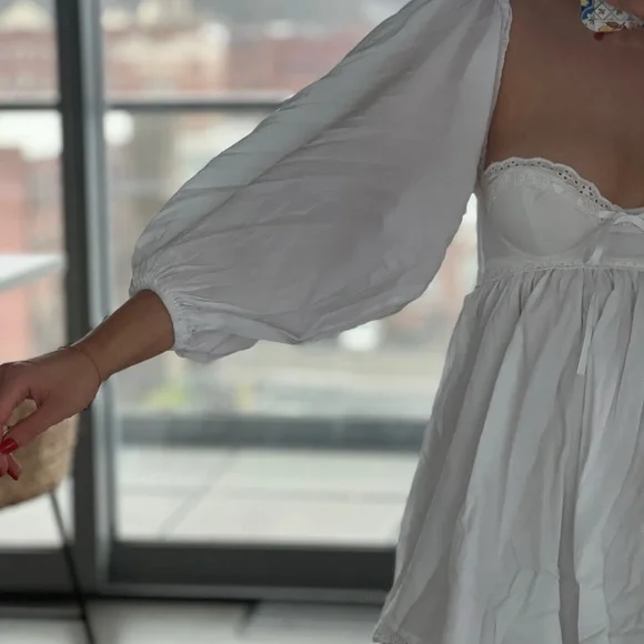 LIMITED EDITION BabyDoll dress with underwire cups, Corset Top with Puff Sleeves - Picture 3 of 9